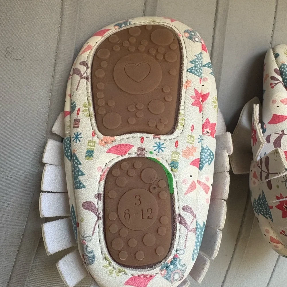 Baby Moccasin Holiday Shoes with Bow